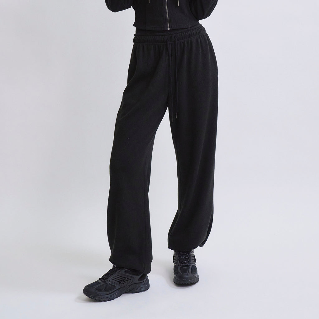 Knit Warm Layered Jogger Pants