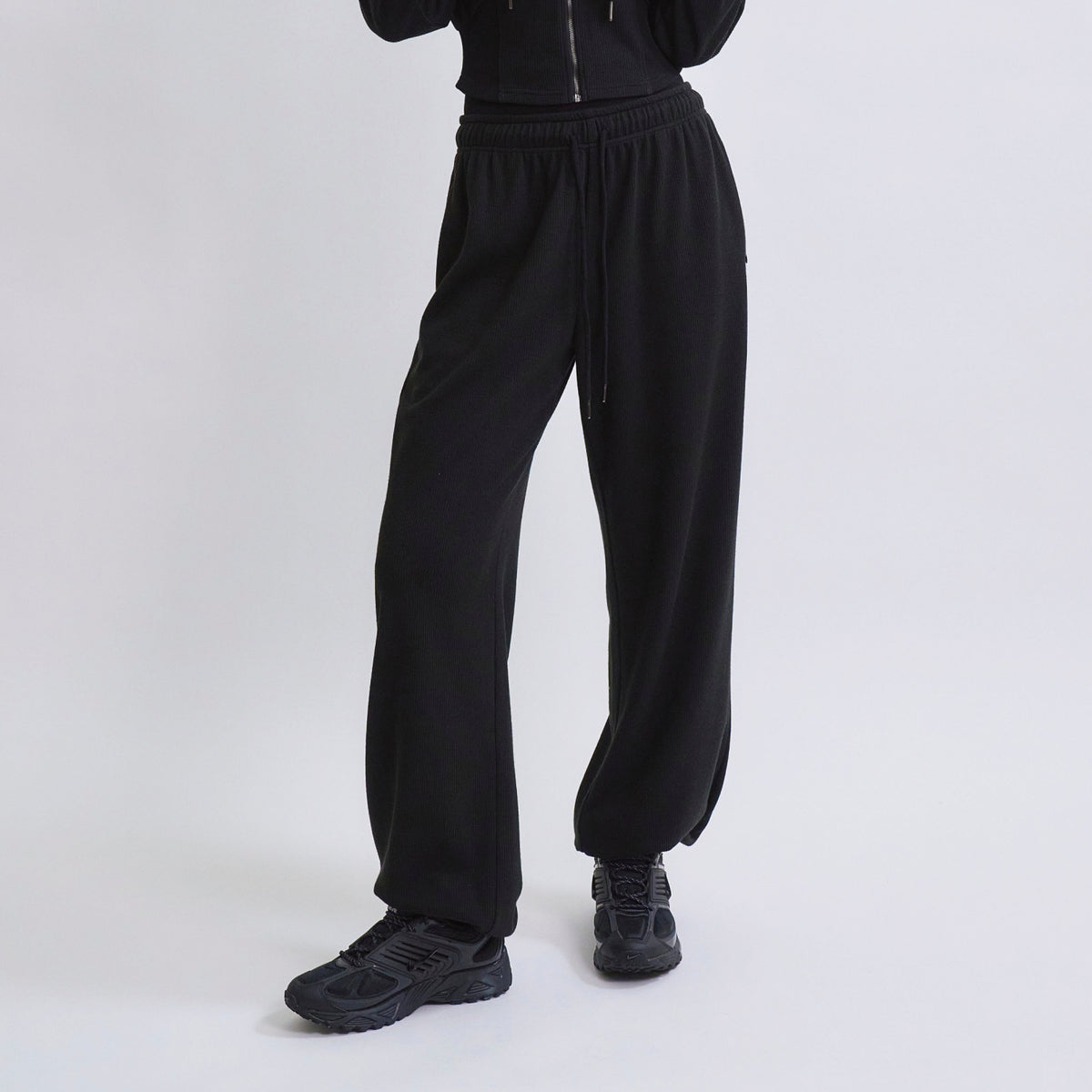 Knit Warm Layered Jogger Pants