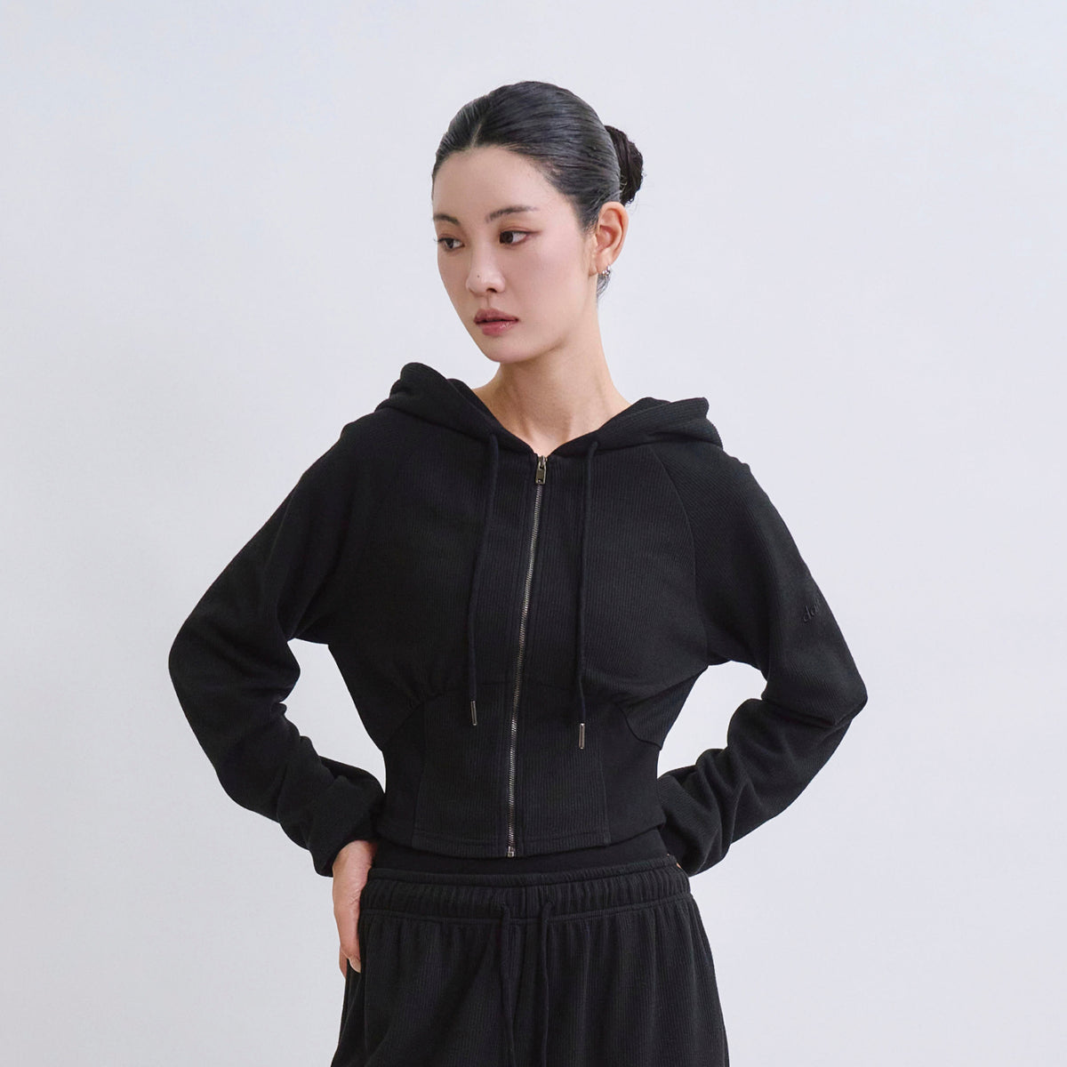 Knit Warm Line Fit Hooded Zip-Up