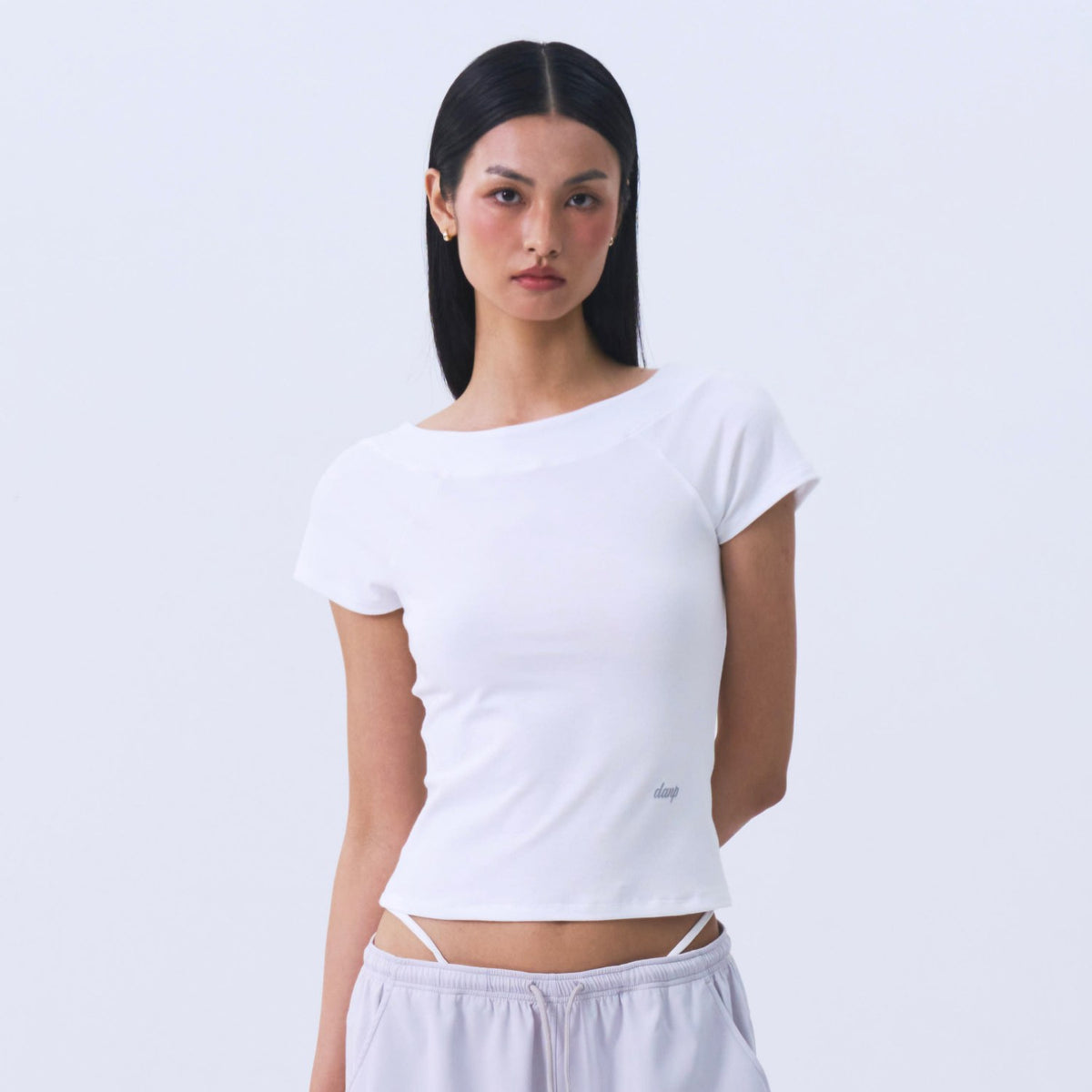 Airy Sweat-Free Boatneck T-Shirt