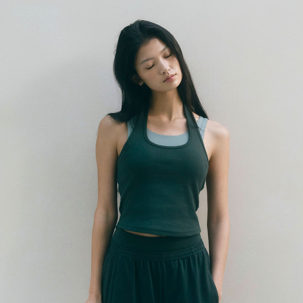 Move Layer Halter Bra Top