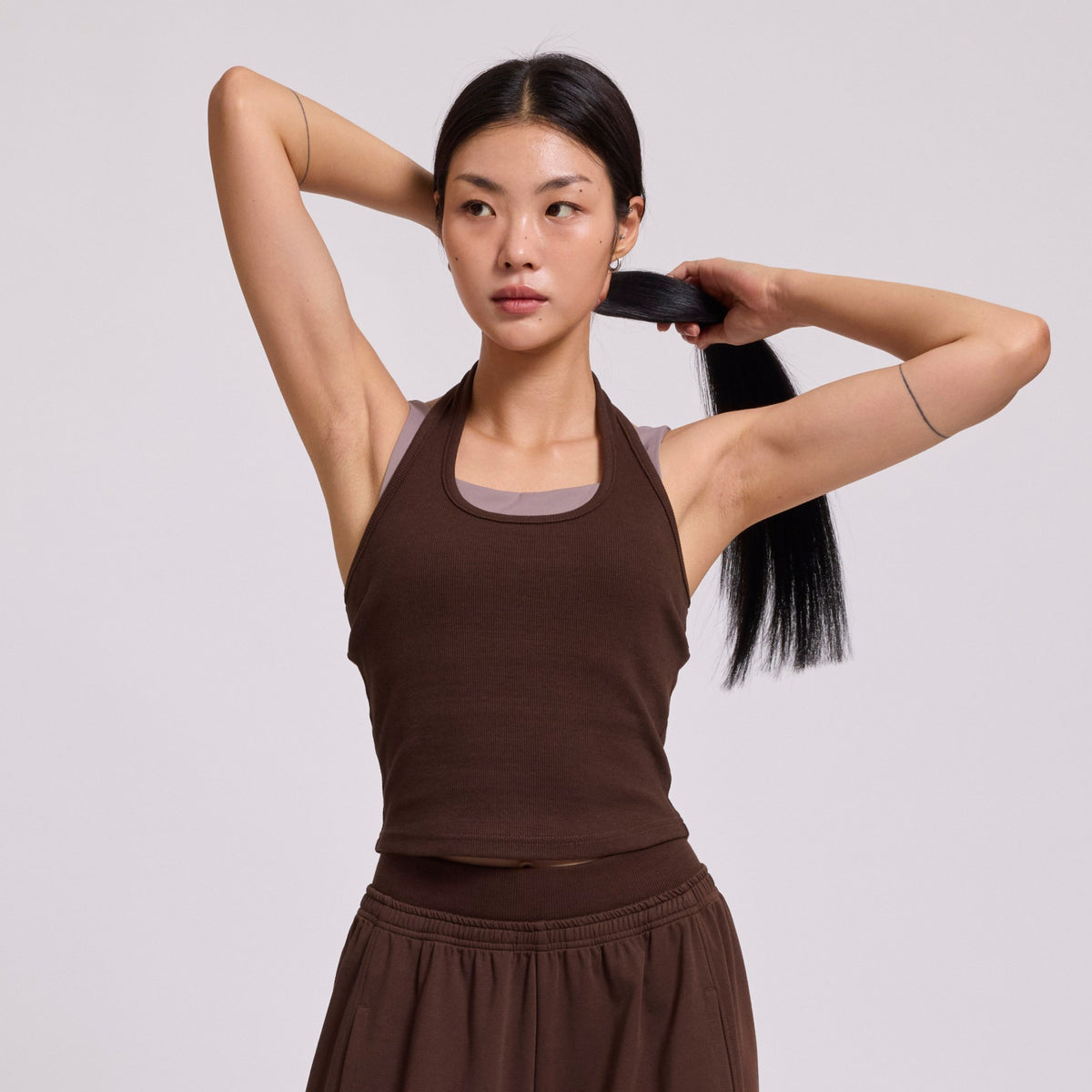 Move Layer Halter Bra Top