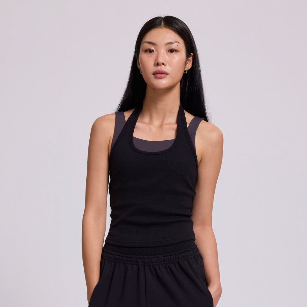 Move Layer Halter Bra Top