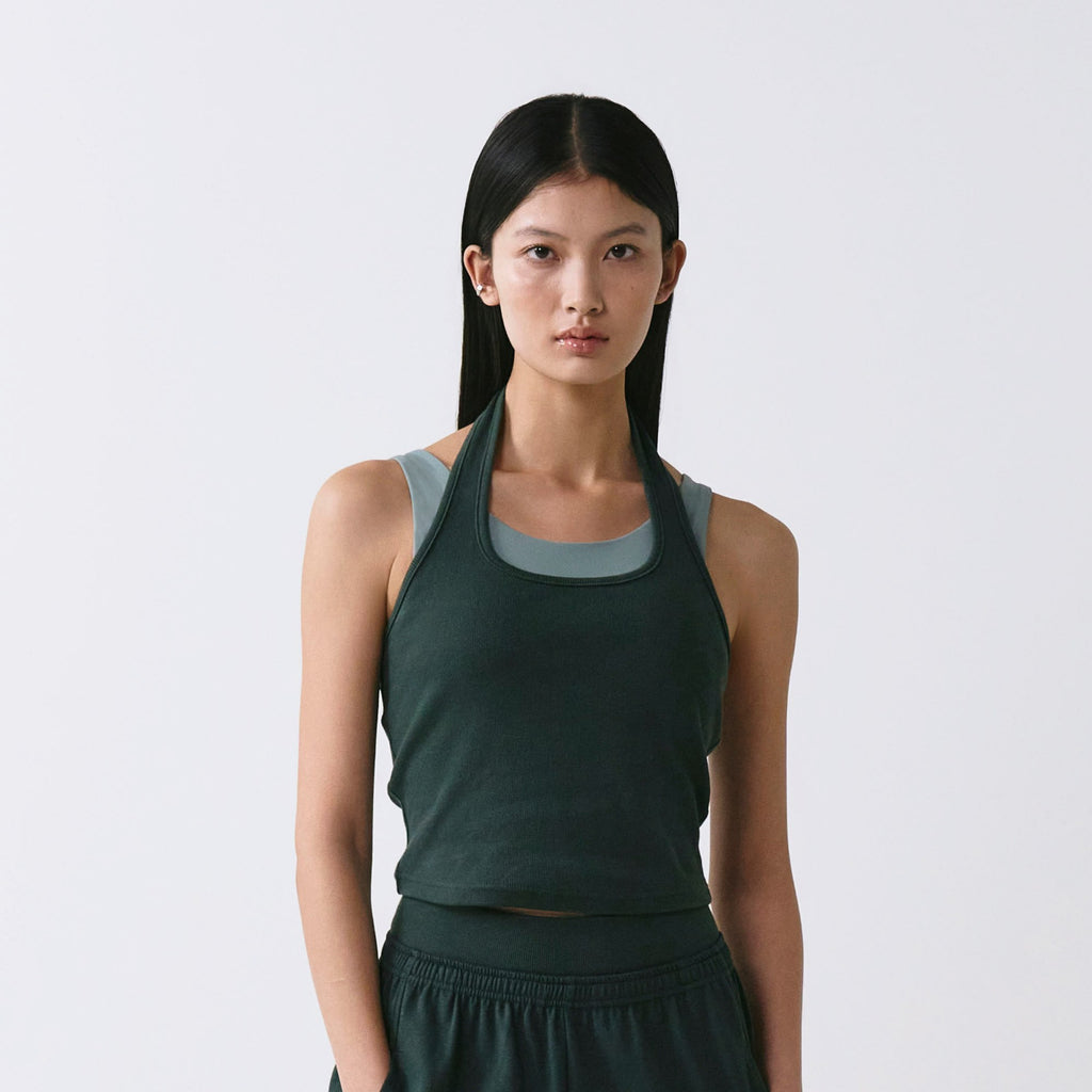 Move Layer Halter Bra Top