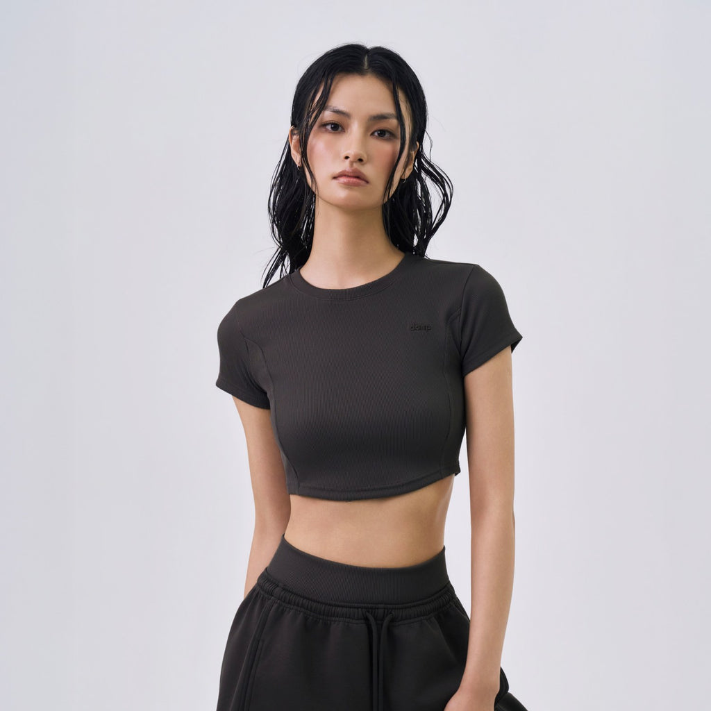 Rib Fit Crop T-Shirt