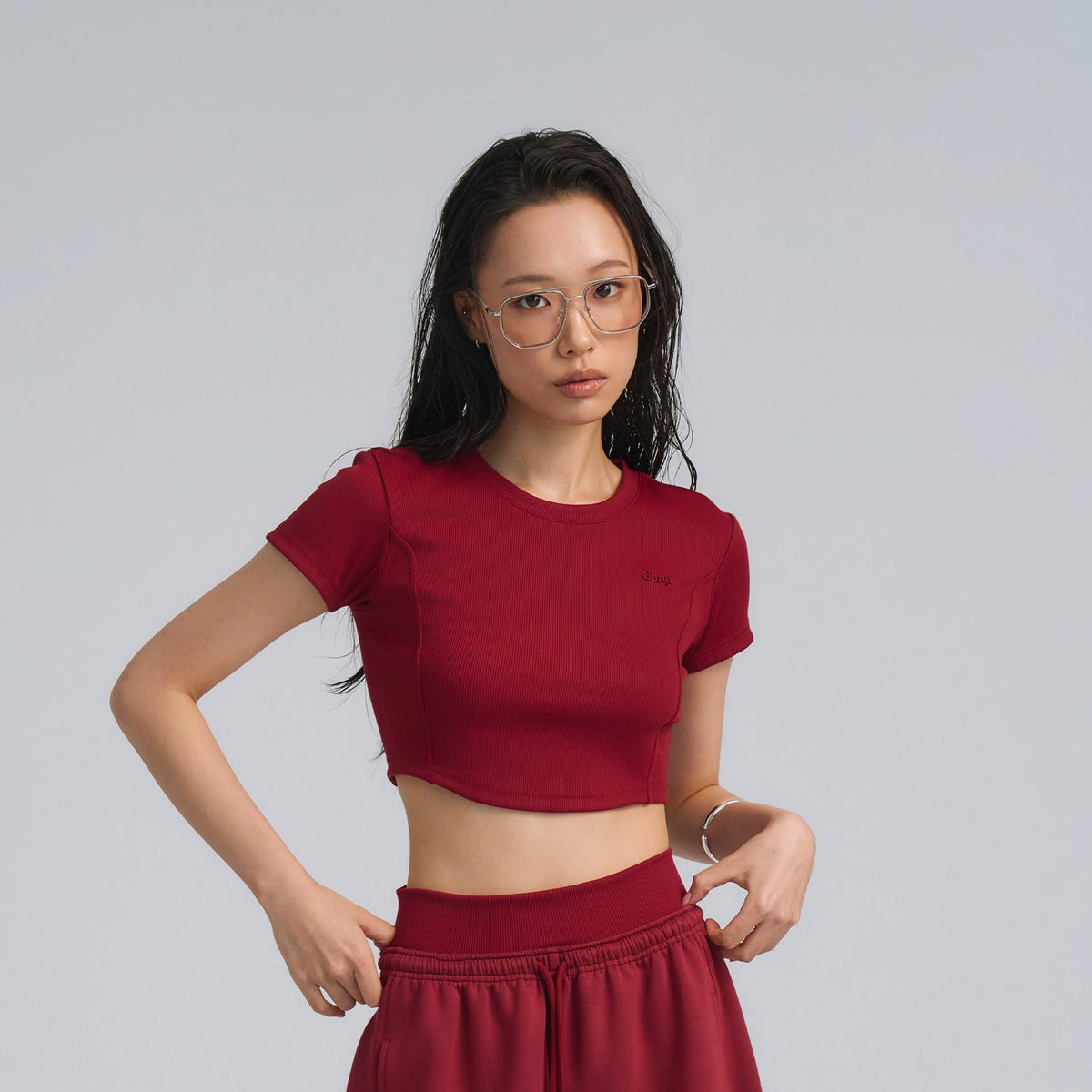 Rib Fit Crop T-Shirt