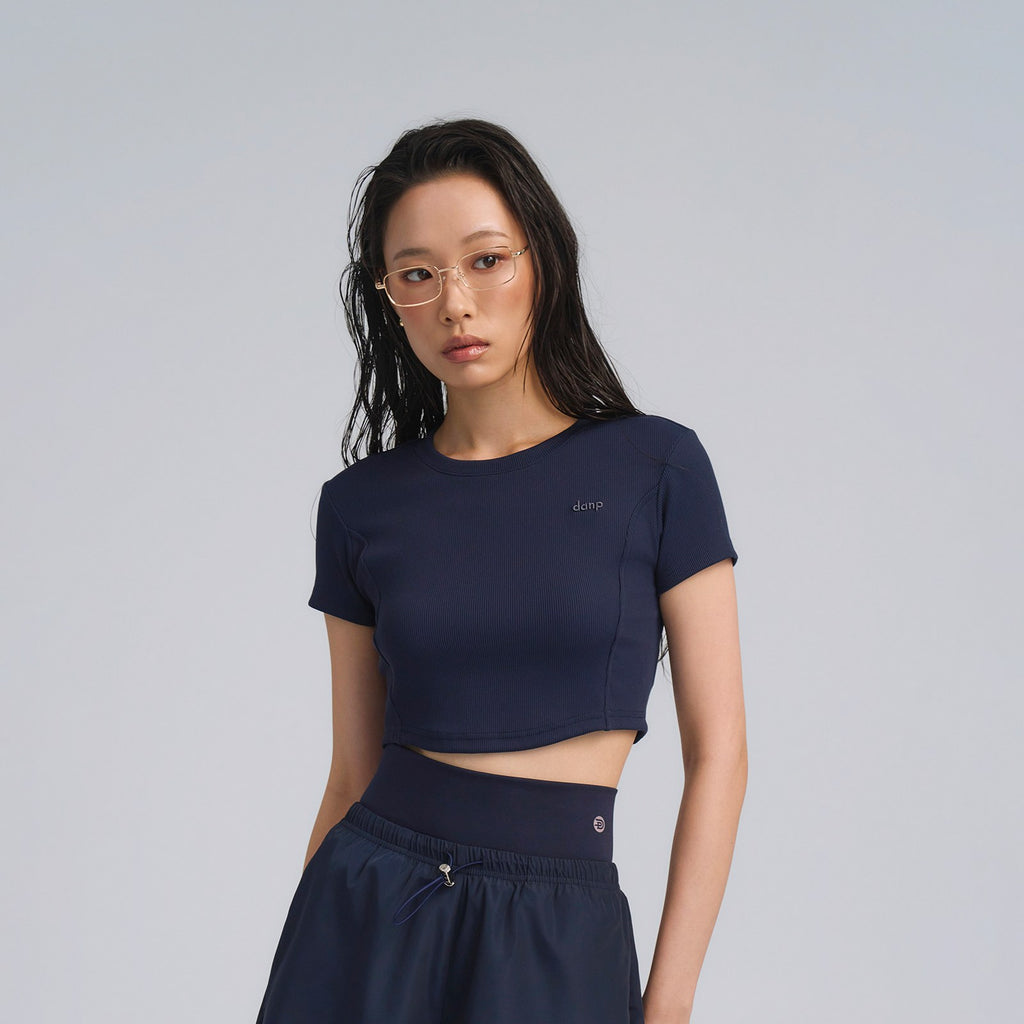 Rib Fit Crop T-Shirt