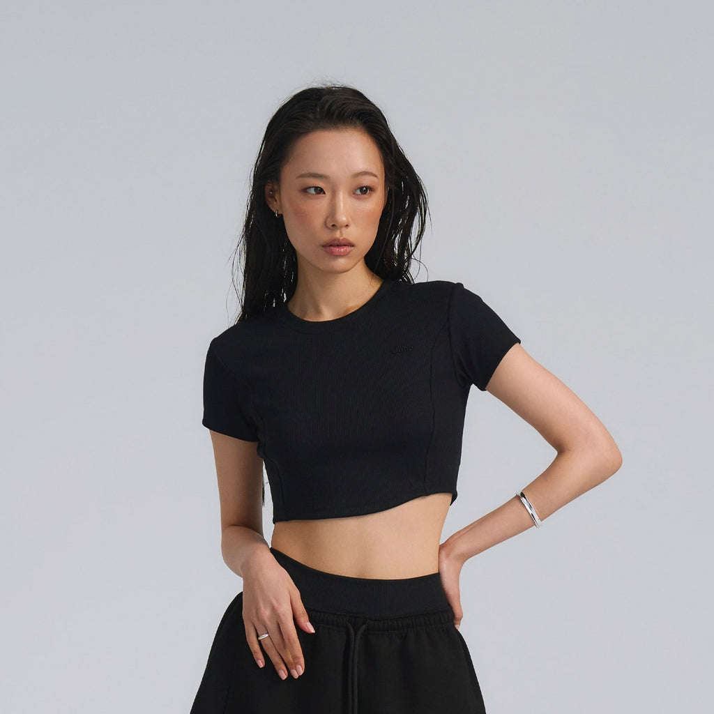Rib Fit Crop T-Shirt