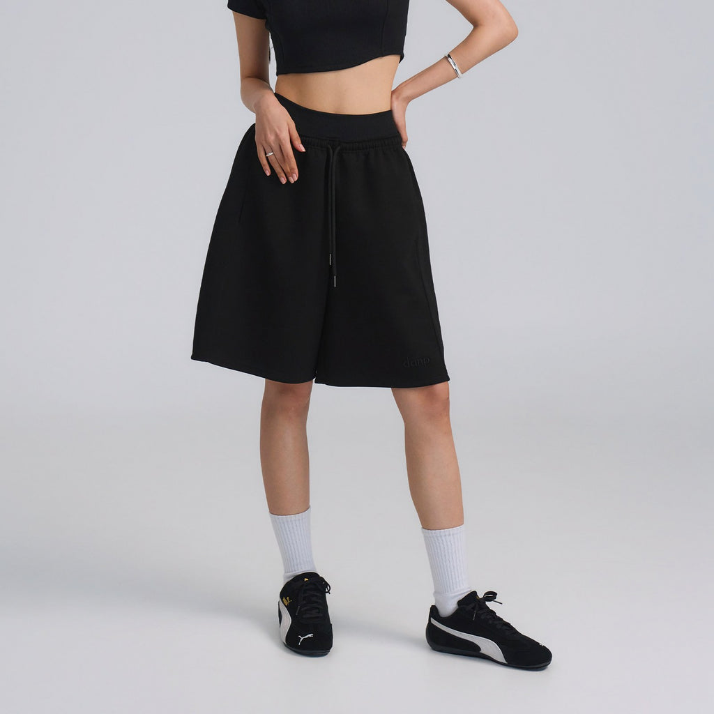 Rib Fit Layered Bermuda Pants