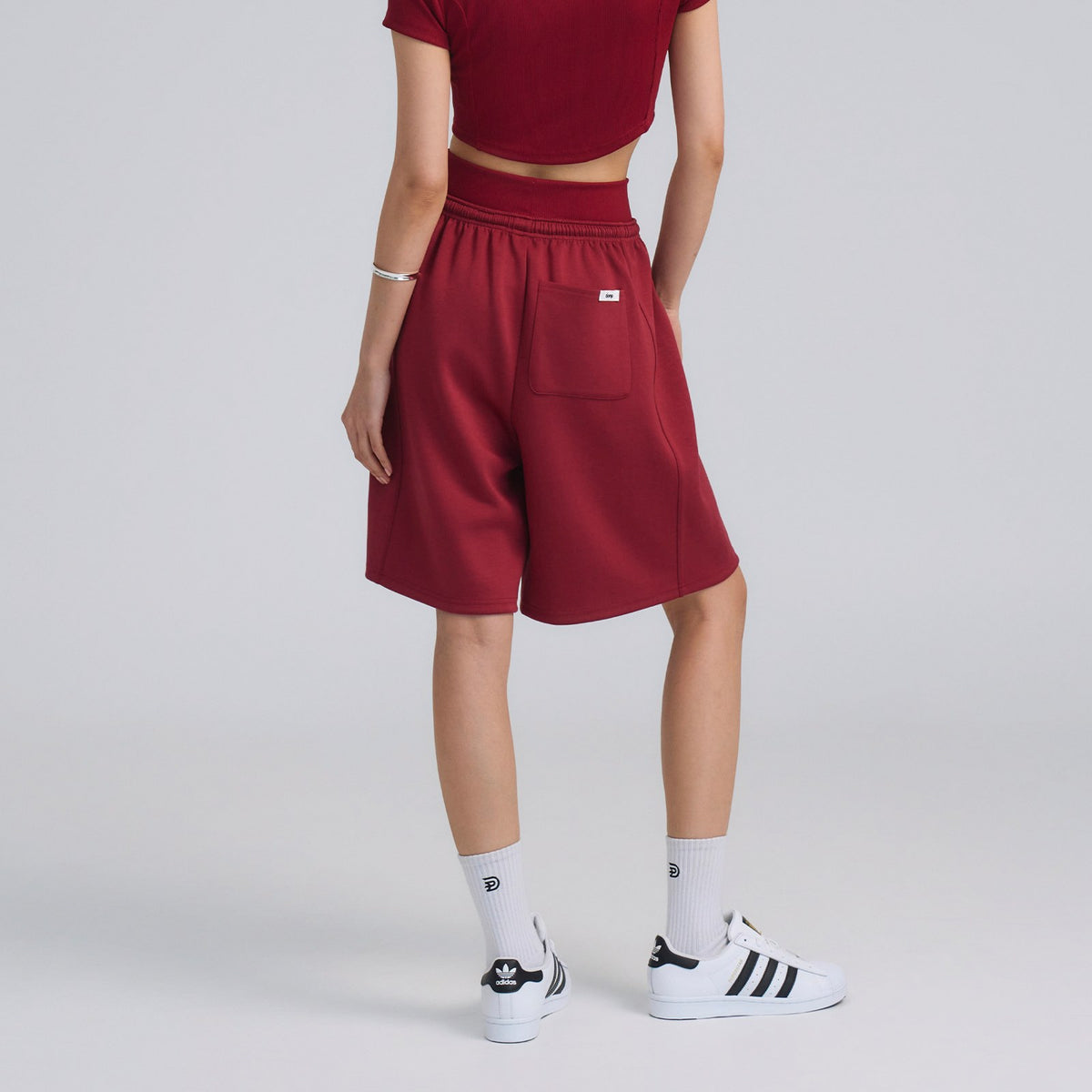 Rib Fit Layered Bermuda Pants