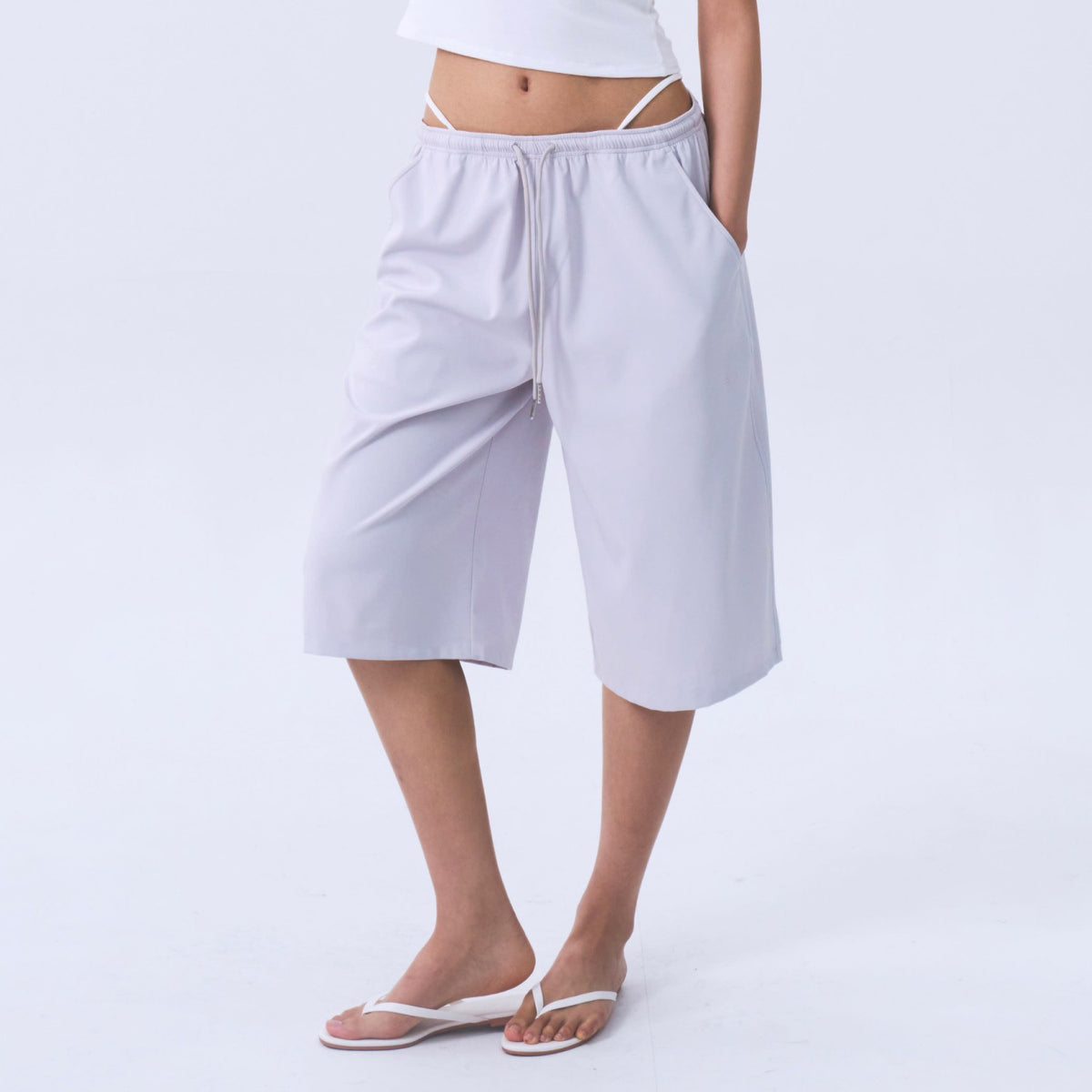 V Strap Bermuda Pants (2-Way)